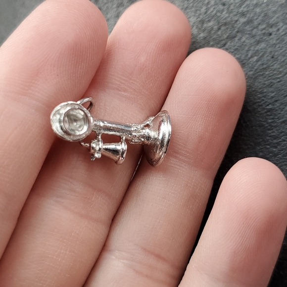 💚 Vintage Sterling silver phone charm - Picture 1 of 5